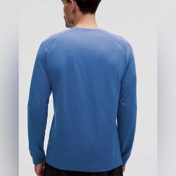 LULULEMON Metal Vent Tech Long-Sleeve Shirt XXL in Pipe Dream Blue/Pitch Blue - Picture 11 of 11